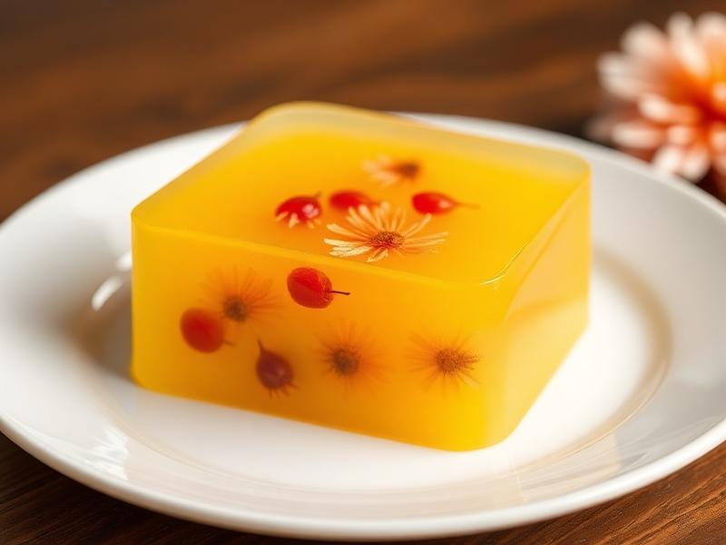 Chinese Chrysanthemum Jelly Cake — Elegant Agar Agar Dessert