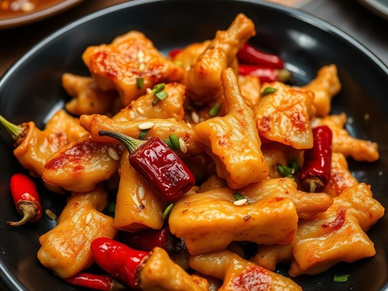 Spicy Sichuan Chicken Cartilage (辣子鸡脆骨) — Crunchy & Addictive